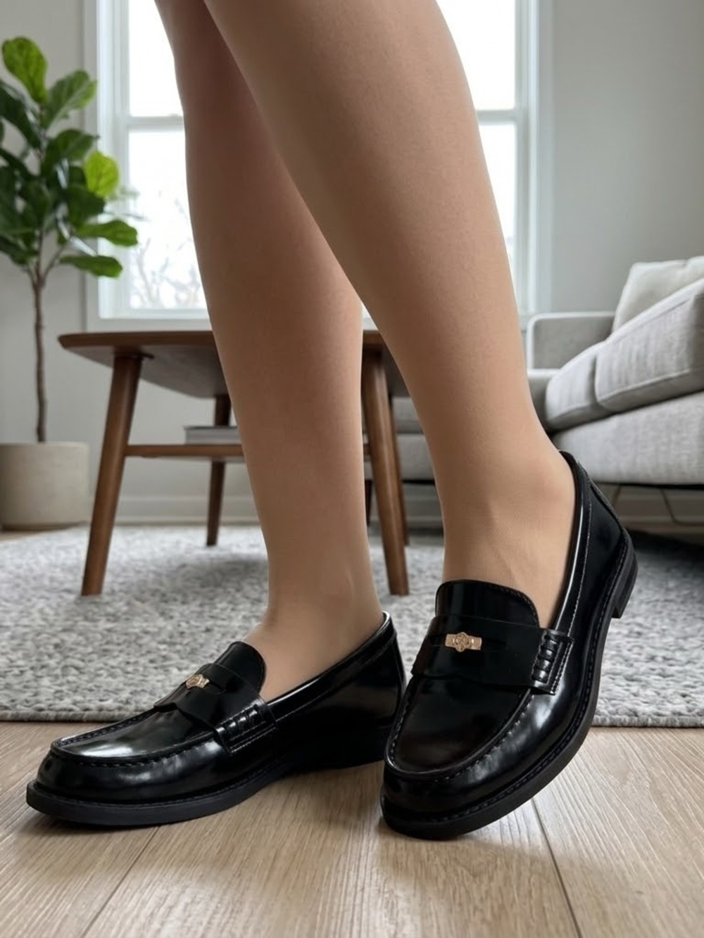 A New Day Shoes Womens Size 8 Phyllis Penny Loafers Memory Foam Black